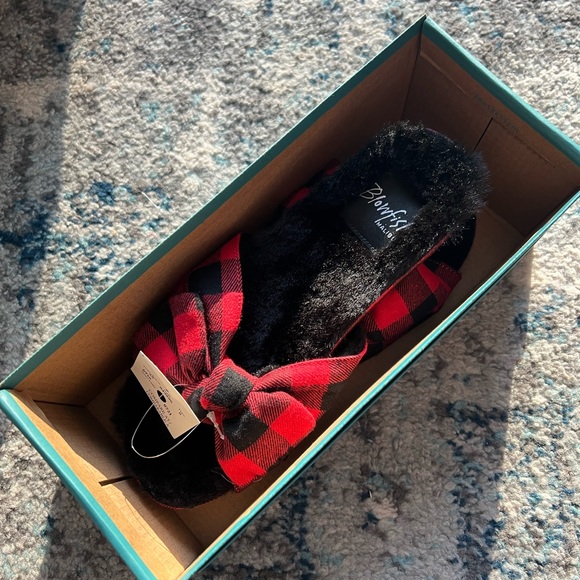 Plush slippers buffalo plaid - Picture 2 of 4